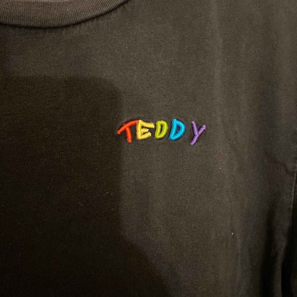 Teddy Fresh Short Sleeve Two-faced Bear Graphic T Shirt Men’s Size M! Black